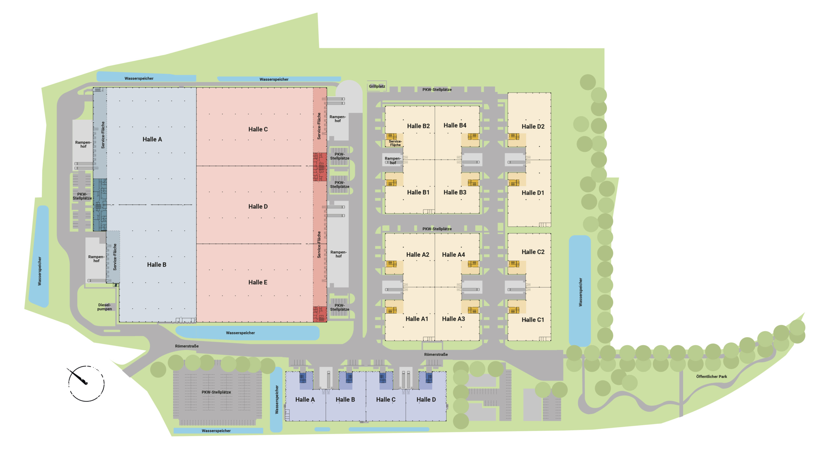 Grundriss der Liegenschaft Duisburg West